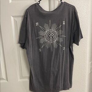 Reef Men's Charcoal Acid Wash Sunburst Tee
